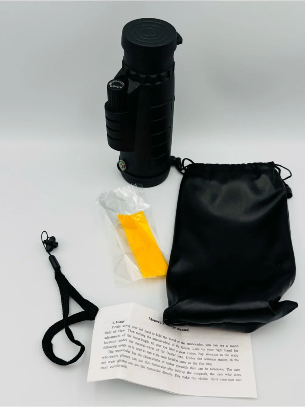 High-Powered 40x60 Monocular Telescope for Outdoor & Sports Viewing